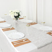 6 ft Metallic Reversible Woven Plastic Woven Vinyl Table Runner