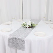 6 ft Metallic Reversible Woven Plastic Woven Vinyl Table Runner