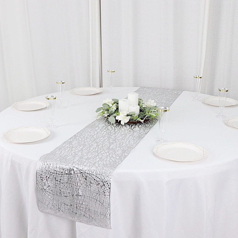 6 ft Metallic Reversible Woven Plastic Woven Vinyl Table Runner