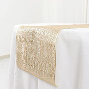 6 ft Metallic Reversible Woven Plastic Woven Vinyl Table Runner