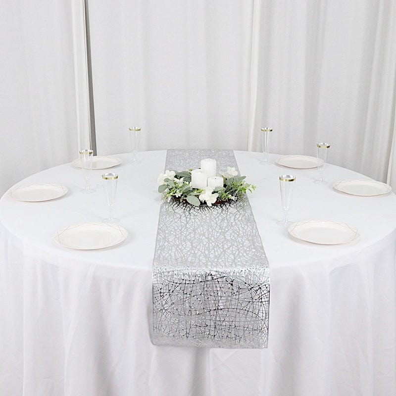 6 ft Metallic Reversible Woven Plastic Woven Vinyl Table Runner