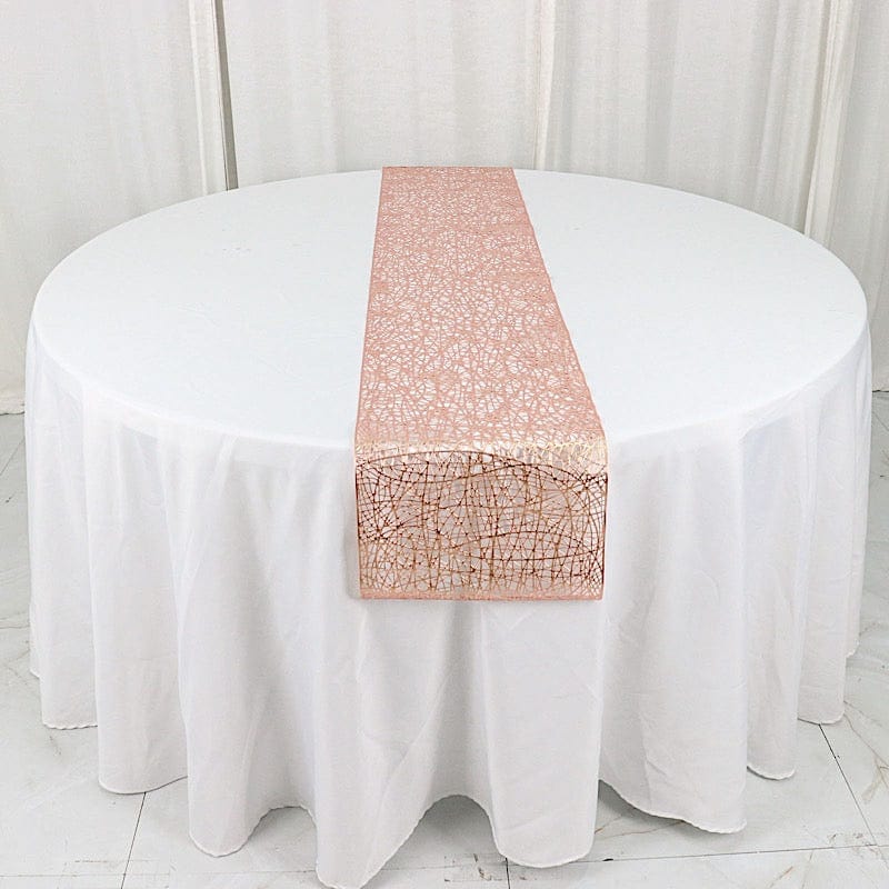 6 ft Metallic Reversible Woven Plastic Woven Vinyl Table Runner