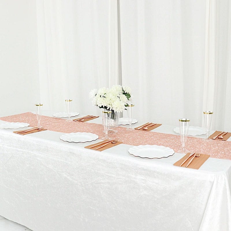 6 ft Metallic Reversible Woven Plastic Woven Vinyl Table Runner