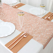 6 ft Metallic Reversible Woven Plastic Woven Vinyl Table Runner