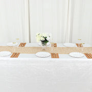 6 ft Metallic Reversible Woven Plastic Woven Vinyl Table Runner