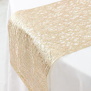 6 ft Metallic Reversible Woven Plastic Woven Vinyl Table Runner