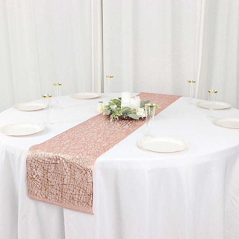 6 ft Metallic Reversible Woven Plastic Woven Vinyl Table Runner