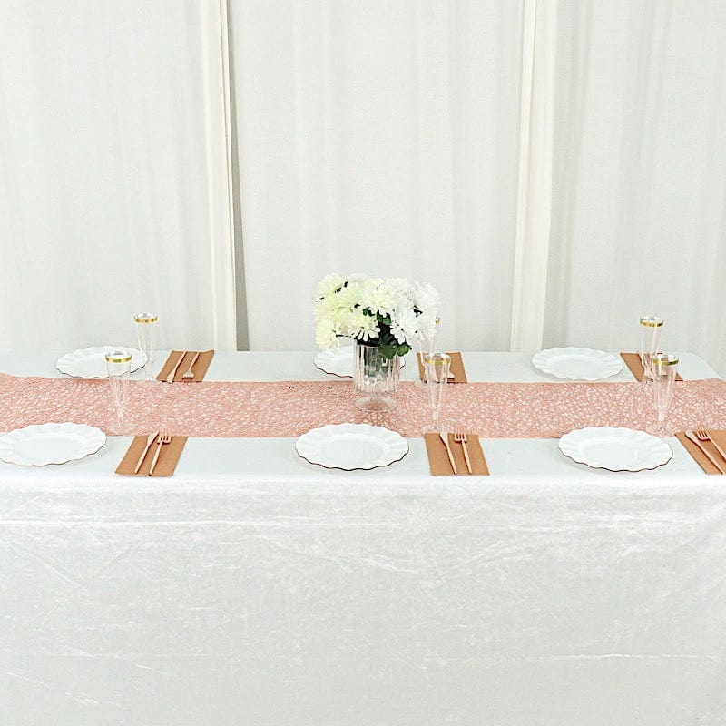 6 ft Metallic Reversible Woven Plastic Woven Vinyl Table Runner