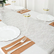 6 ft Metallic Reversible Woven Plastic Woven Vinyl Table Runner