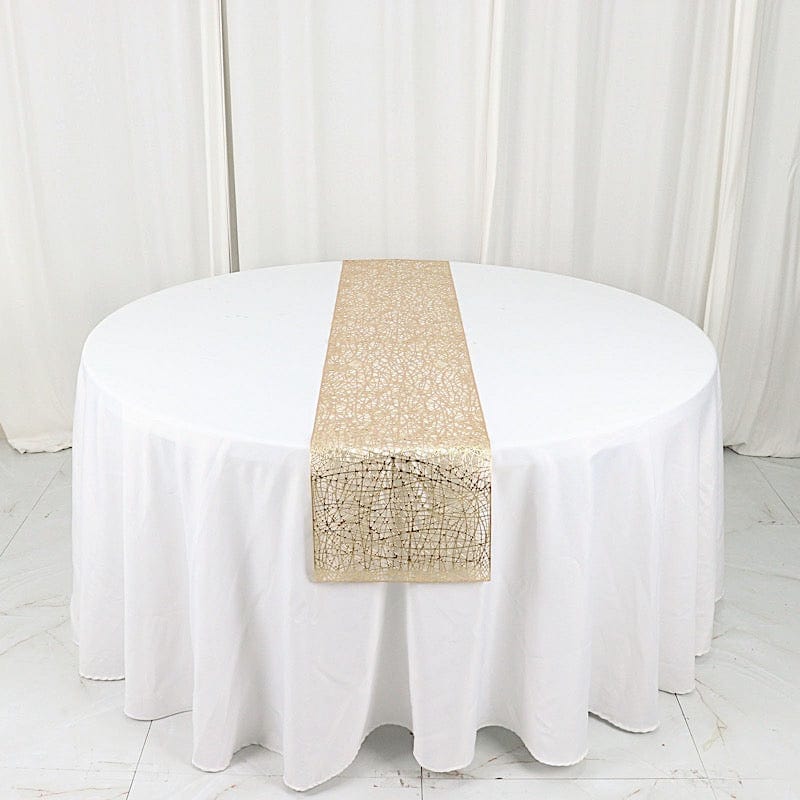 6 ft Metallic Reversible Woven Plastic Woven Vinyl Table Runner
