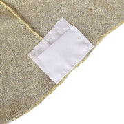 6 ft Rectangular Fitted Tablecloth Metallic Tinsel Spandex Table Cover