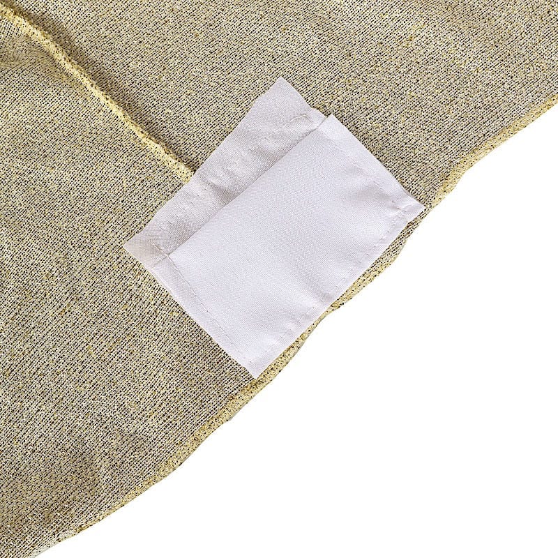 6 ft Rectangular Fitted Tablecloth Metallic Tinsel Spandex Table Cover