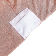 6 ft Rectangular Fitted Tablecloth Metallic Tinsel Spandex Table Cover