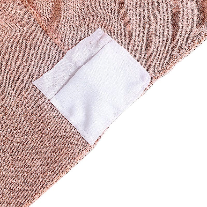 6 ft Rectangular Fitted Tablecloth Metallic Tinsel Spandex Table Cover