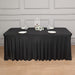 6 ft Wavy Rectangular Fitted Tablecloth Premium Spandex Table Cover