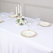 6 ft Wavy Rectangular Fitted Tablecloth Premium Spandex Table Cover