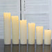 6 LED Candles Battery Operated Dripping Wax Design Pillar Lights - Warm White LED_CAND_PL06_SET_IVR