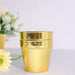 6 Metallic 3" Round Plastic Flower Plant Pots - Gold PLNT_PLST_005_S_GOLD