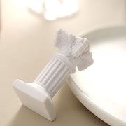 6 Mini 2.5" Roman Column Taper Candle Holders Wedding Decorations - White DECO_ROMA01_2_WHT