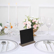 6 Mini 6" Wooden Table Chalkboards with Removable Stands - Black and Natural FAV_BOARD04_BLK_5X6