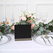 6 Mini 6" Wooden Table Chalkboards with Removable Stands - Black and Natural FAV_BOARD04_BLK_5X6
