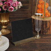 6 Mini 6" Wooden Table Chalkboards with Removable Stands - Black and Natural FAV_BOARD04_BLK_5X6