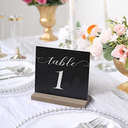 6 Mini 6" Wooden Table Chalkboards with Removable Stands - Black and Natural FAV_BOARD04_BLK_5X6