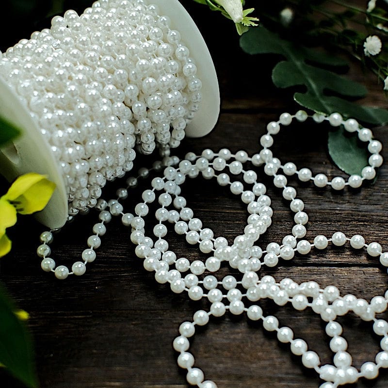 6 mm Faux Pearl Beads 12 yards