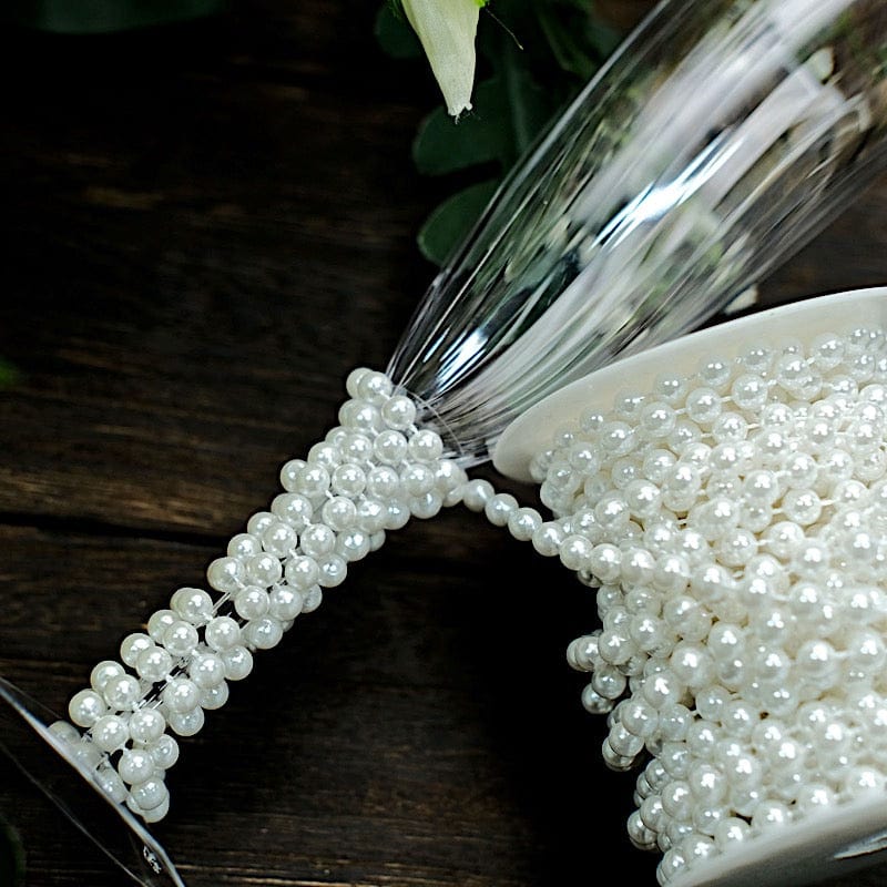 6 mm Faux Pearl Beads 12 yards