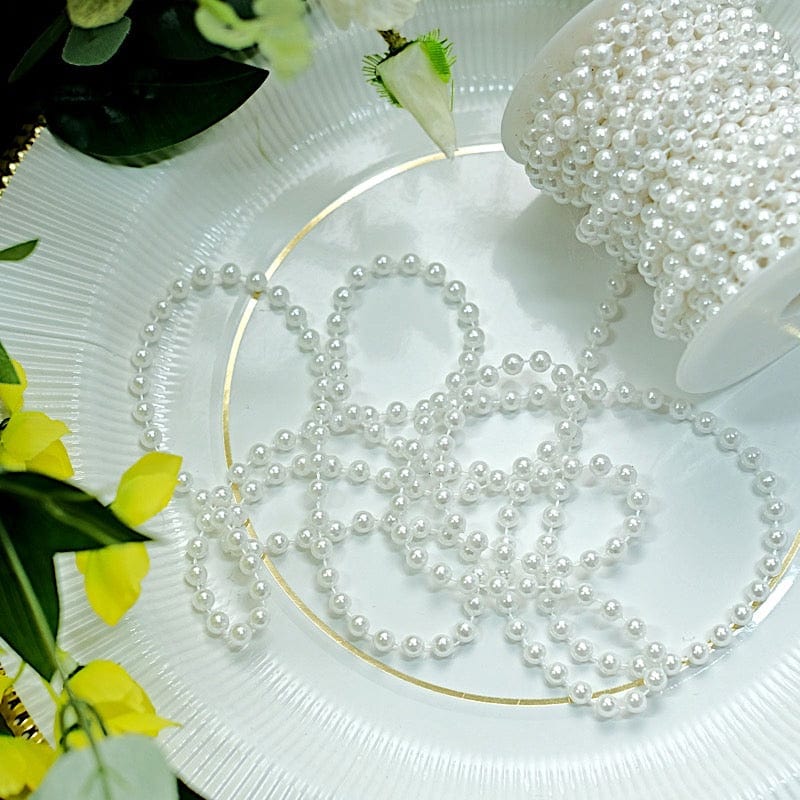 6 mm Faux Pearl Beads 12 yards