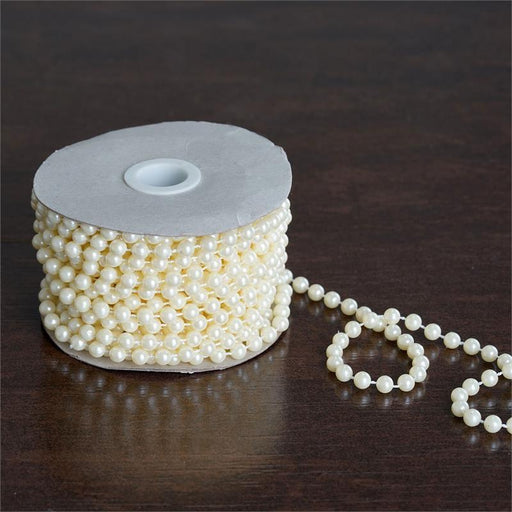 6 mm Faux Pearl Beads 12 yards BEADS_6MM_IVR