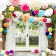 6 pcs 10" Paper Pom Poms Balls Party Decorations