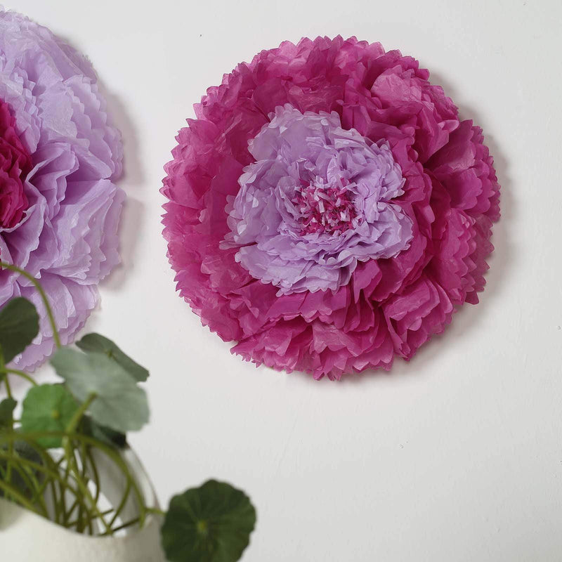 6 pcs 12" 16" 20" wide Large Carnations Tissue Paper Flowers