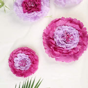 6 pcs 12" 16" 20" wide Large Carnations Tissue Paper Flowers