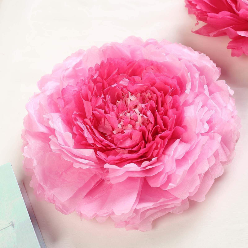 6 pcs 12" 16" 20" wide Large Carnations Tissue Paper Flowers