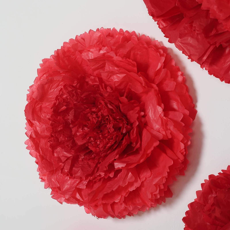 6 pcs 12" 16" 20" wide Large Carnations Tissue Paper Flowers