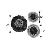 6 pcs 12" 16" 20" wide Large Carnations Tissue Paper Flowers