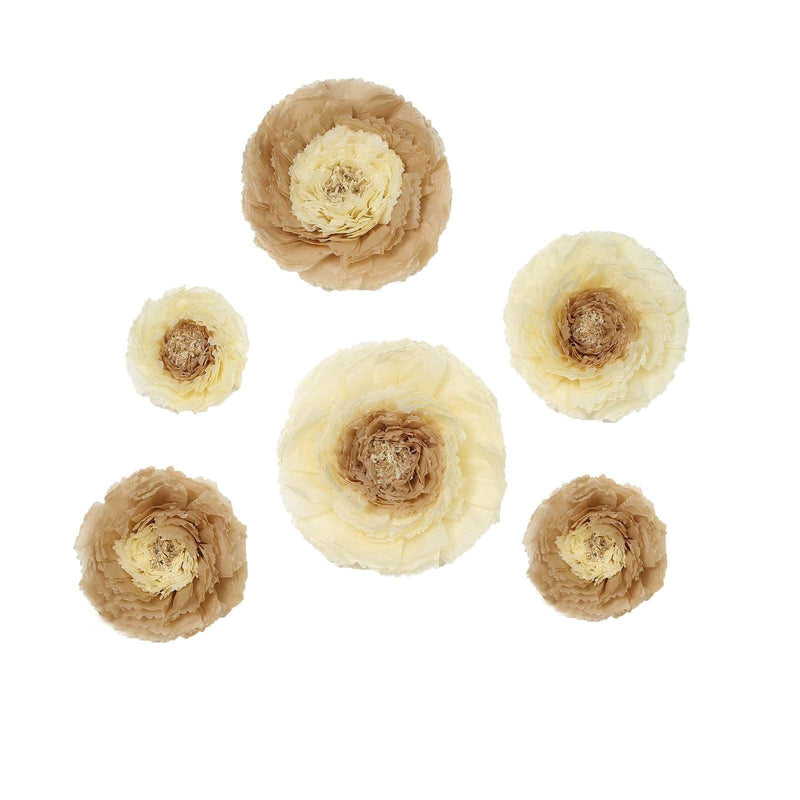 6 pcs 12" 16" 20" wide Large Carnations Tissue Paper Flowers POM_FLO04_1220_063