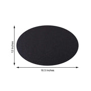 6 pcs 12" Oval Glittered Faux Leather Placemats