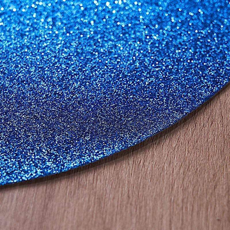 6 pcs 12" Oval Glittered Faux Leather Placemats