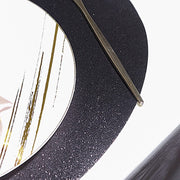 6 pcs 12" Oval Glittered Faux Leather Placemats