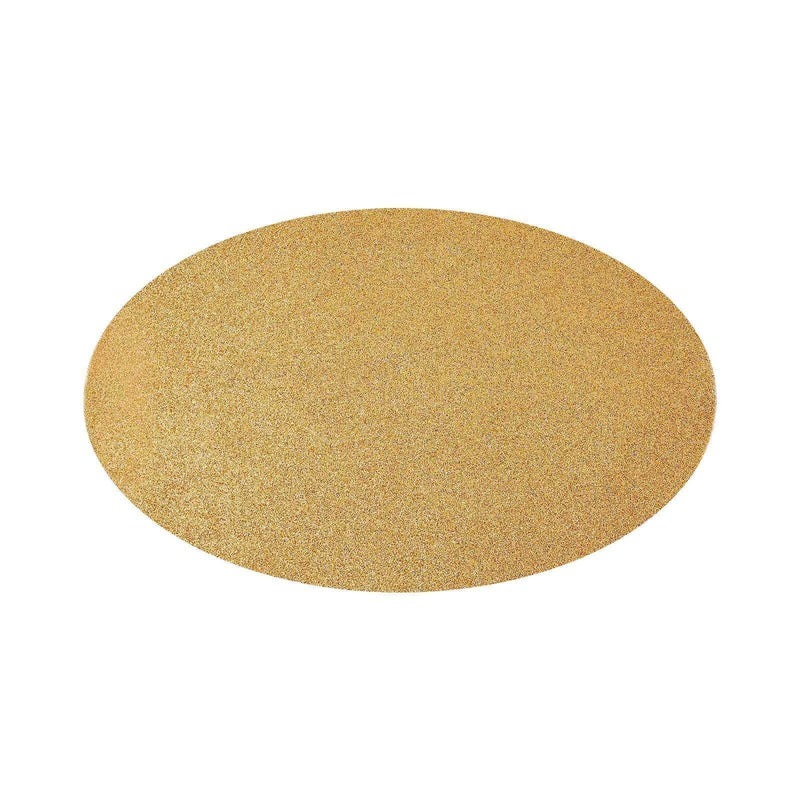 6 pcs 12" Oval Glittered Faux Leather Placemats PLMAT_GLIT01_OVL_CHMP