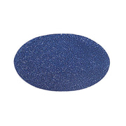 6 pcs 12" Oval Glittered Faux Leather Placemats PLMAT_GLIT01_OVL_NAVY