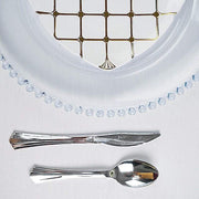 6 pcs 12" Round Beaded Rim Charger Plates