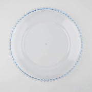 6 pcs 12" Round Beaded Rim Charger Plates