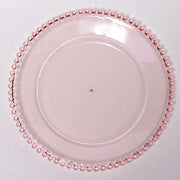 6 pcs 12" Round Beaded Rim Charger Plates