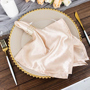 6 pcs 12" Round Beaded Rim Charger Plates