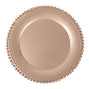 6 pcs 12" Round Beaded Rim Charger Plates CHRG_PLST4239_RG