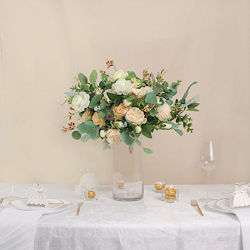 6 pcs 12" tall Cylinder Glass Vases Wedding Centerpieces - Clear VASE_A3_12