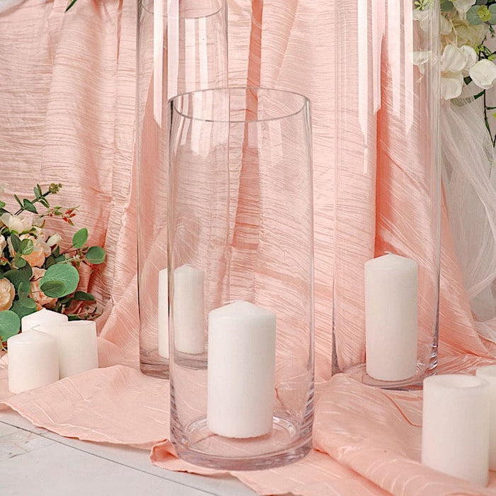 6 pcs 12" tall Cylinder Glass Vases Wedding Centerpieces - Clear VASE_A3_12